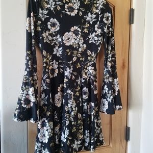Long sleeve flower dress
